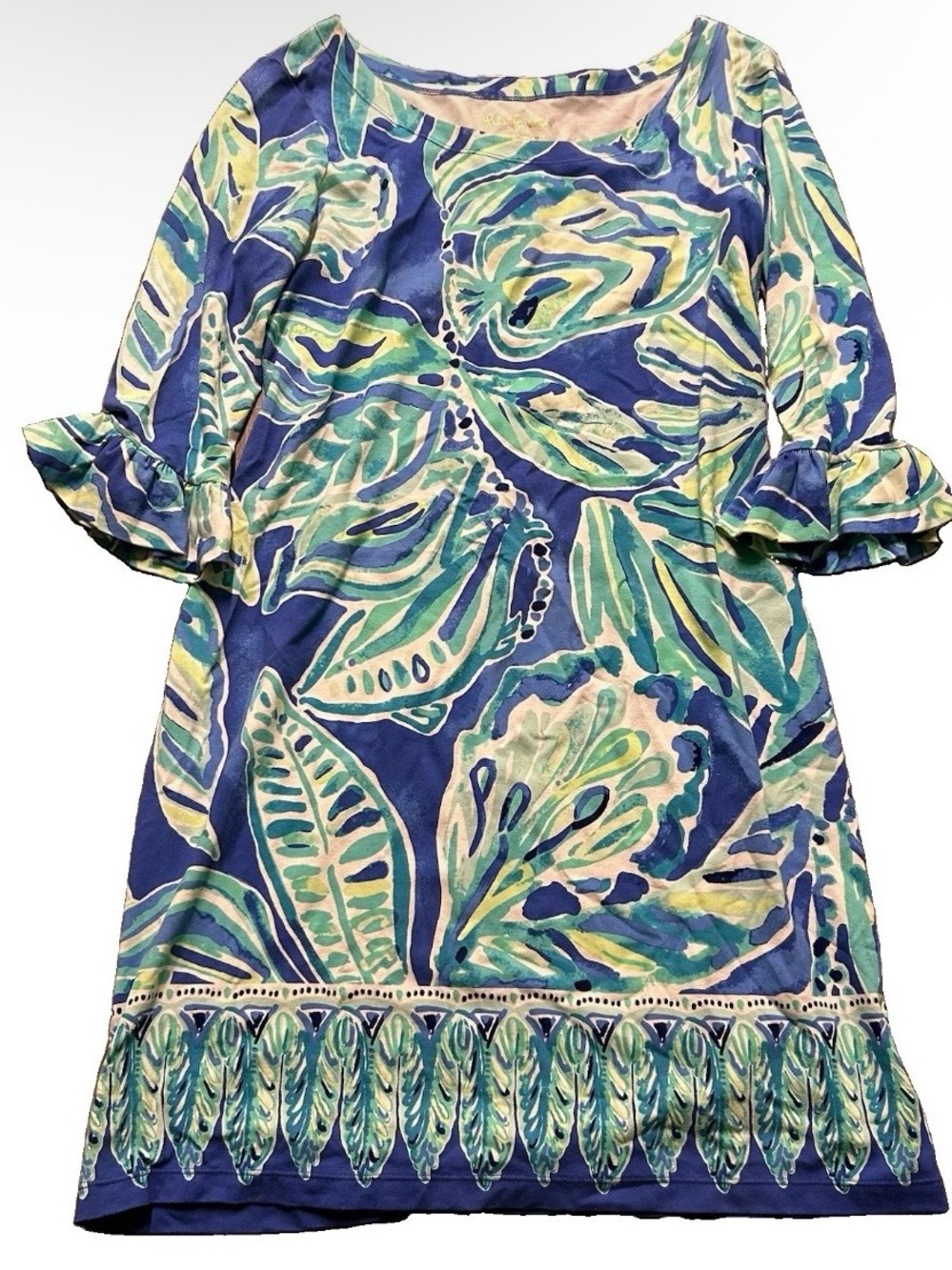 Women’s Lily Pulitzer Blue Green Coastal Dress Size Small